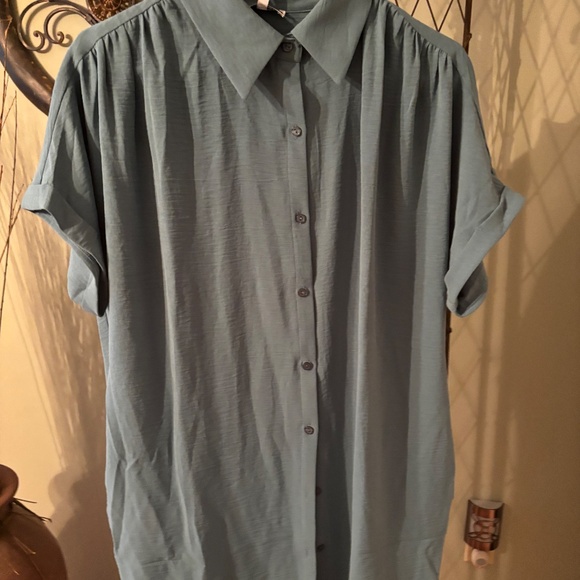 Teal Shift Dress - Picture 2 of 3